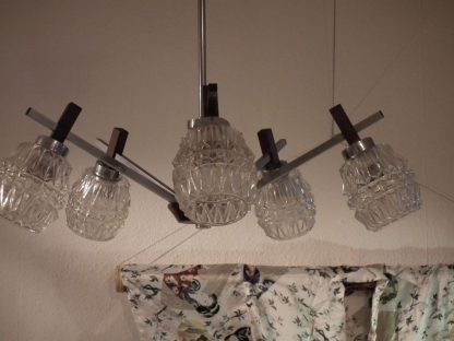 Hanglamp met 5 glazen kapjes