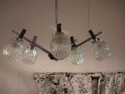 Hanglamp met 5 glazen kapjes