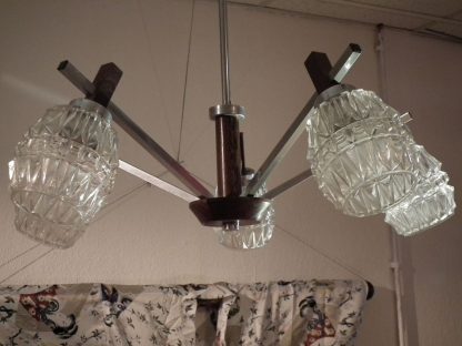 Hanglamp met 5 glazen kapjes