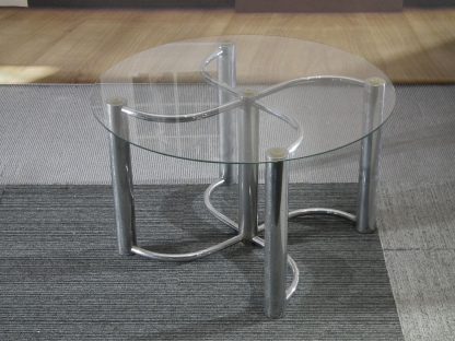 salontafel glas en metaal