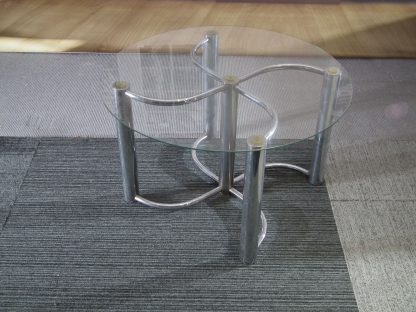 salontafel glas en metaal